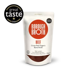 Borough Broth Company - Organic Bone Broth - Grass-Fed Beef - 10x324g