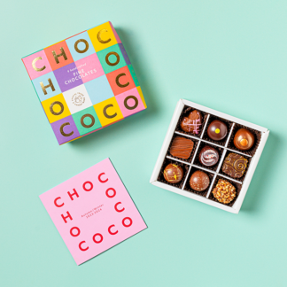 Chococo - Boxed - 9 Piece Chocolate Selection Box - 12x9 Pieces