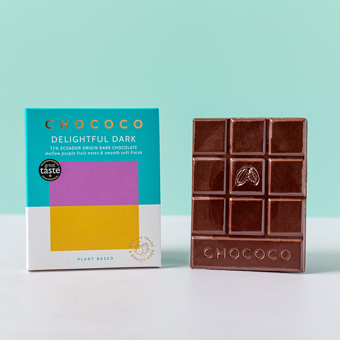 Chococo - Chocolate Bar - 72% Ecuador Dark – Vegan - 12x75g
