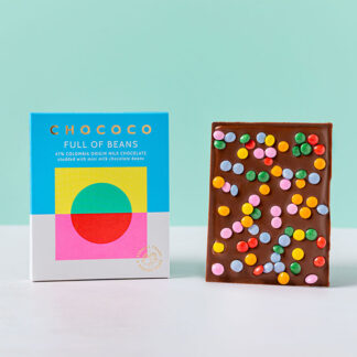 Chococo - Chocolate Bar - 47% Colombia Origin Milk Chocolate with Mini Milk Chocolate Beans - 12x75g