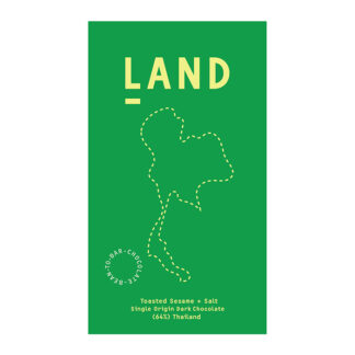 Land Chocolate -  64% Thailand Dark Chocolate w/ Toasted Sesame + Salt  - 12x60g