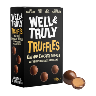 Well&Truly -     Oat Milk Chocolate Truffles with Delicious Hazelnut Filling - 20x100g