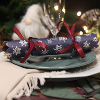 Bossa Nova Chocolate - 10 Individual Handmade Gluten-Free Christmas Crackers containing One Vegan Dark Chocolate Truffle, a Christmas hat and Christmas joke - 10x15g