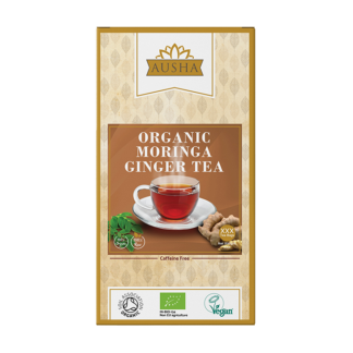 Ausha - Organic Moringa Ginger Tea - 6x20 Bags