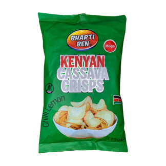 JDM Distributors -          Bharti Ben - Cassava Crisps - Chilli Lemon - 12x175g