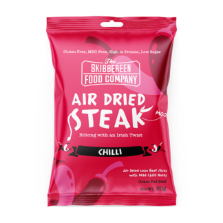 The Skibbereen Food Company - Air Dried Steak - Mild Chilli Flavour Biltong  - 24x30g