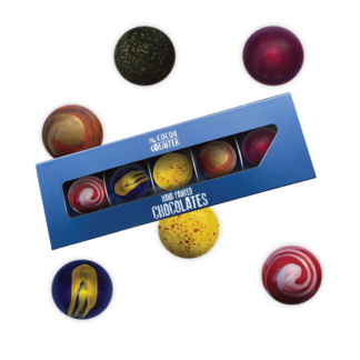 Pendragon -    The Cocoa Counter - Hand Painted Chocolate Domes - 12x100g