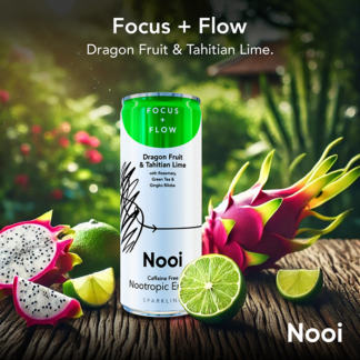 Nooi - Dragon Fruit & Tahitian Lime | Focus + Flow - 12x250ml