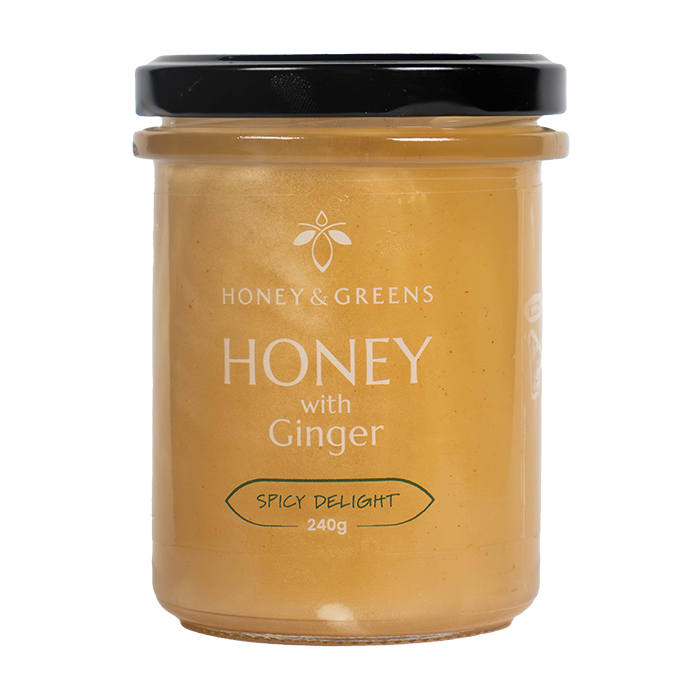 Honey and Greens - British Honey with Ginger - 6x240g