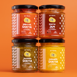 Fil -    Introductory Offer - Shatta Jam / Jalapeño Shatta / Habanero Shatta / Bird's Eye Shatta - 3x210g & 9x150g