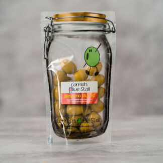 The Cornish Olive Stall - Jalepeno Stuffed Olives - 6x200g