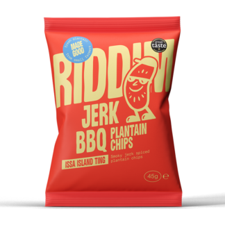 RIDDIM Snacks - Jerk BBQ Plantain Chips - 30x45g