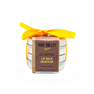 Yare Valley Oils - Lip Balm Tin - Gift Pack - Elderflower & Clementine and Vanilla & Lemon - (2x15g)