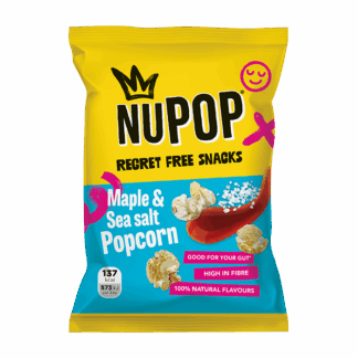 NuPop - Maple & Sea Salt Popcorn - 24x30g
