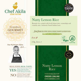 Chef Akila - Frozen - Vegan Nutty Lemon Rice - Heat: Mild x1