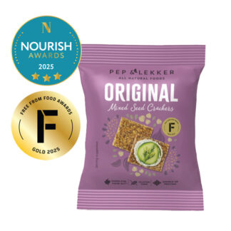 Pep & Lekker      - Gluten Free - Original Mixed Seed Cracker - Single Serve - 50x35g