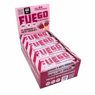 FUEGO Go with your Gut - Raspberry White Chocolate - 16x50g