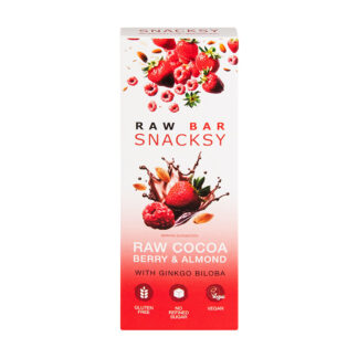 Snacksy - Raw Bar Berry & Almond with Ginkgo Biloba - 12x40g