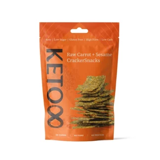 Keto 8 - Raw Carrot & Sesame CrackerSnacks - 8x35g