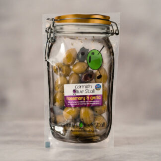 The Cornish Olive Stall - Rosemary & Garlic Olives - 6x200g