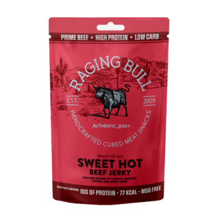 Raging Bull -  Sweet Hot Beef Jerky - 10x28g