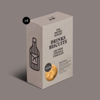 The Drinks Bakery - Drinks Biscuits - Gruyere Cheese & Tarragon - 4x110g