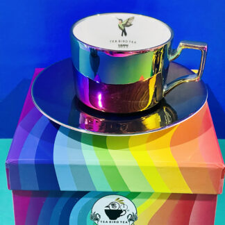 Tea Bird Tea - Tea Cup + Saucer Rainbow Chrome - 6x200ml