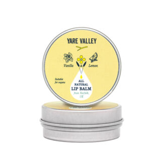 Yare Valley Oils - Lip Balm Tin - Natural Vanilla & Lemon - 12x15g
