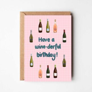 Katie Tinkler Illustrations - Have a Wine-derful - A6 Greeting Card x6