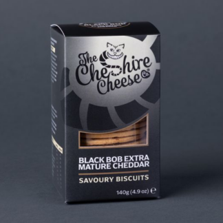 Cheshire Cheese Co -   Black Bob Extra Mature Cheddar Cheese Biscuits - 12x140g