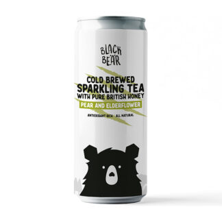 Black Bear Honey Co. - Pear & Elderflower Cold Brewed Sparkling Tea with Pure British Honey - 24x250ml
