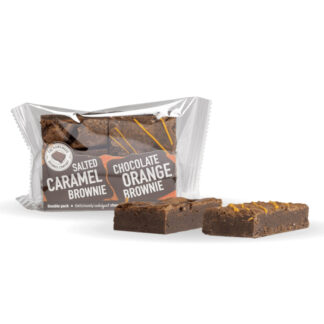 The Homemade Brownie Company - Double Pack - Salted Caramel / Chocolate Orange Brownie - 8x115g