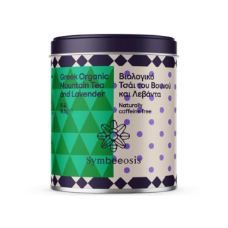 Symbeeosis - Greek Organic Mountain Tea with Lavendar (Tin) - 6x19.5g