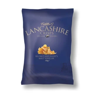 Fiddler's Lancashire Crisps - Sea Salt and Lancashire Vinegar - 12x150g