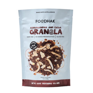FOODHAK -     Ashwagandha & Cocoa Granola - 8x300g