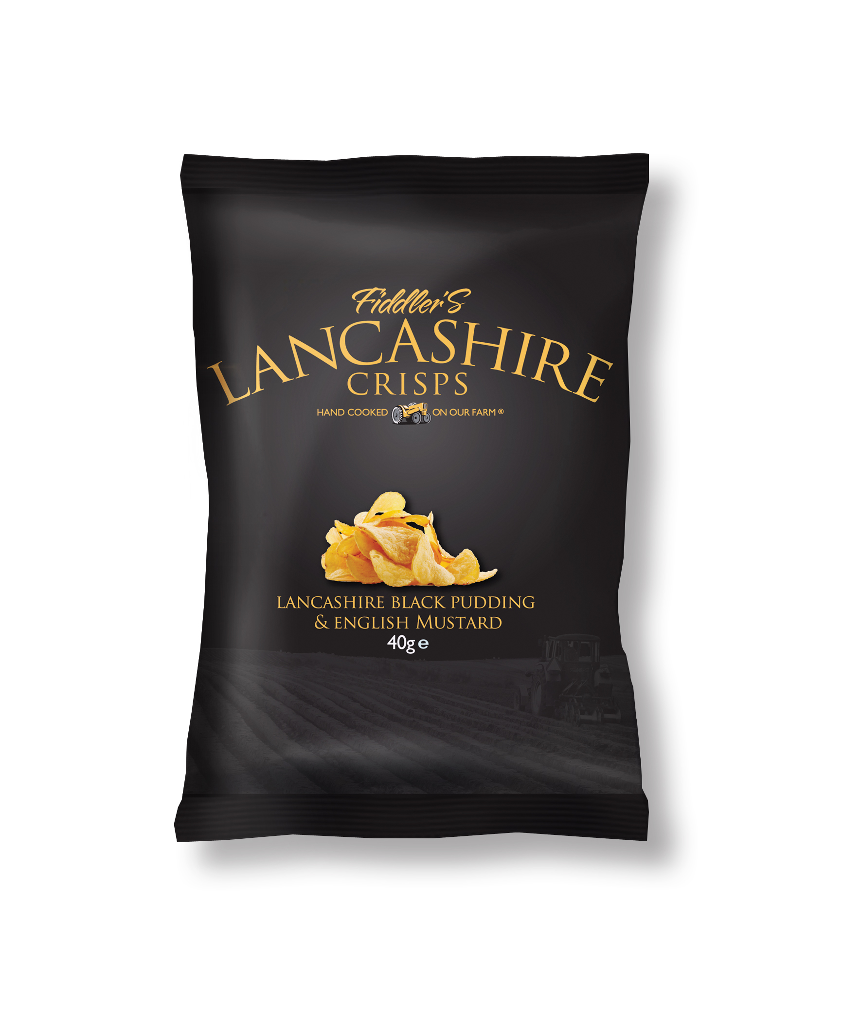 Fiddler’s Lancashire Crisps Black Pudding & English Mustard 24x40g