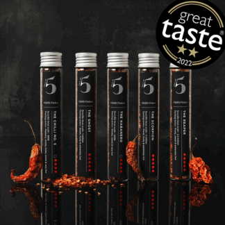 Chilli No. 5 - The Hot Chilli Flakes Box Set – Crushed & Dried Chilli Flakes Gift - 16x(5x15g)
