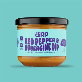 Dipp - Red Pepper & Aubergine Dip for Crisps - 6x205g