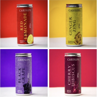 Carisips - Introductory Offer - Black Grape / Cherry Hibiscus / Ginger Zing / Red Lemonade - 4x(6x250ml)