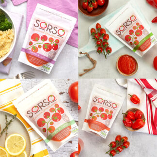 SORSO    - Introductory Offer - Sauce - Chilli / Lemon & Garlic / Original / Smoked Garlic - 4x(3x330g)