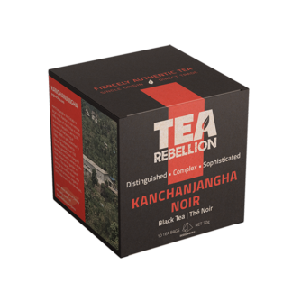 Tea Rebellion -  Kanchanjangha Noir - Black from Nepal - 4x10 Compostable Pyramid Bags