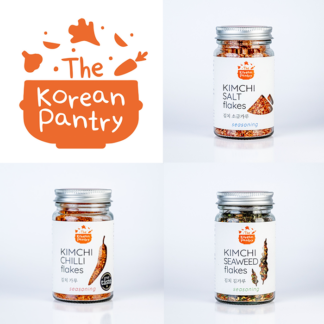 The Korean Pantry - Introductory Offer - Kimchi Salt Flakes / Kimchi Chilli Flakes / Kimchi Seaweed Flakes - 8x60g & 4x40g