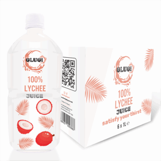Glug! - 100% Lychee Juice – 6x1L