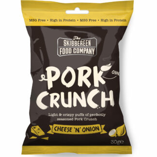 The Skibbereen Food Company - Pork Crunch – Seasoned Pork Puffs / Cheese & Onion (20x30g)