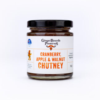 GingerBeard's Preserves - Cranberry Apple & Walnut Chutney - 12x190g