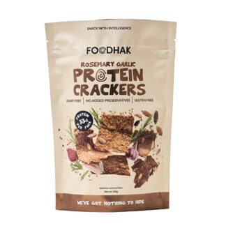 FOODHAK -    Rosemary Garlic Protein Crackers - 8x100g