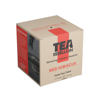 Tea Rebellion -  Red Hibiscus - Herbal Caffeiene Free from Malawi - 4x12 Compostable Pyramid Bags