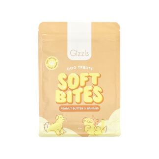 Gizzls – Soft Bites Peanut Butter & Banana Dog Treats – 4x300g