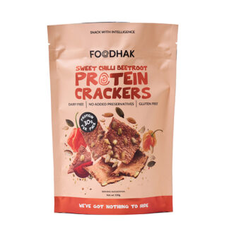 FOODHAK -    Sweet Chilli Beetroot Protein Crackers - 8x100g
