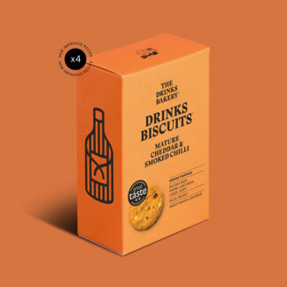 The Drinks Bakery - Drinks Biscuits - Mature Cheddar & Smoked Chilli - 4x110g